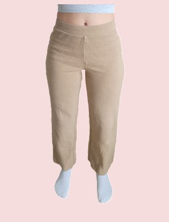ZARA Pantalon - beige chiné - Taille S
