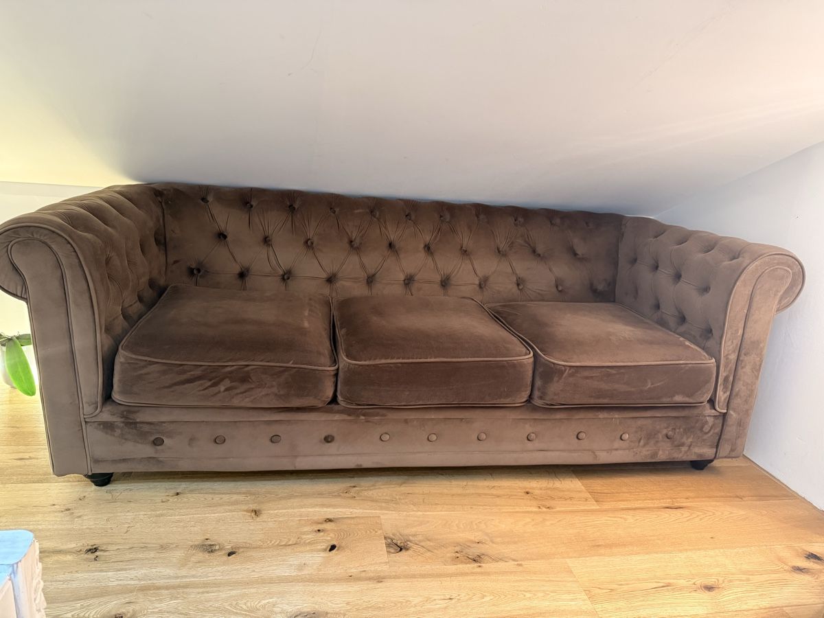 Sofas: Sofa braun Samt – D'occasion à Luzern par Noseyjane
