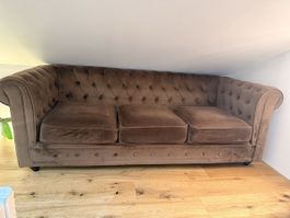 Sofa braun Samt