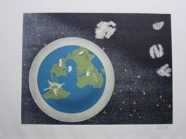 KÜNSTLER ?  UNLESERLICH SIGNIERT LITHOGRAPHIE