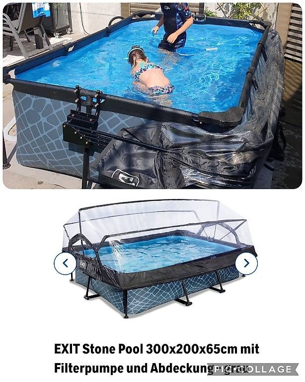 Piscine: EXIT Stone Pool 300x200x65cm mit Abdeckung uvm Komplettset – Usato da Kriens venduto da Alilar