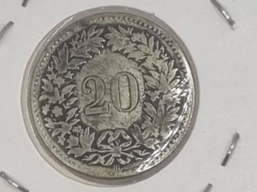 Tutti le monete: 20 rappen 1850 mit Wappen – Usato da Bure venduto da chap981 2