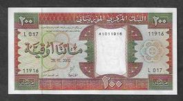 Mauritania  200  Ouguiya  2002  Bankfrisch
