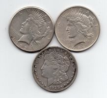 (1252) USA, 1 Dollar 1921-22-23, vz, Silber