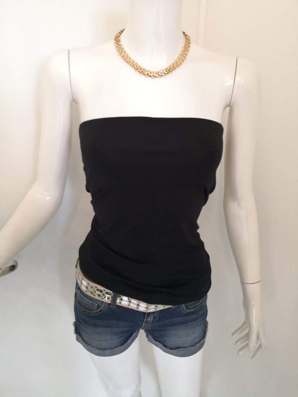 Mango Top: 🤩MANGO BANDEAU-TOP SCHWARZ STRETCH – Nuovo (secondo la descrizione) da Olten venduto da Naja-Twins-Twins 4
