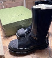 Gucci stivali con logo-pelle naturale tg40/40.5- nuovi