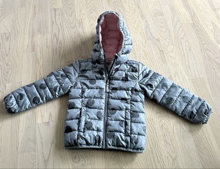 Lily&Dan Winterjacke Gr. 110, grau mit Punkten