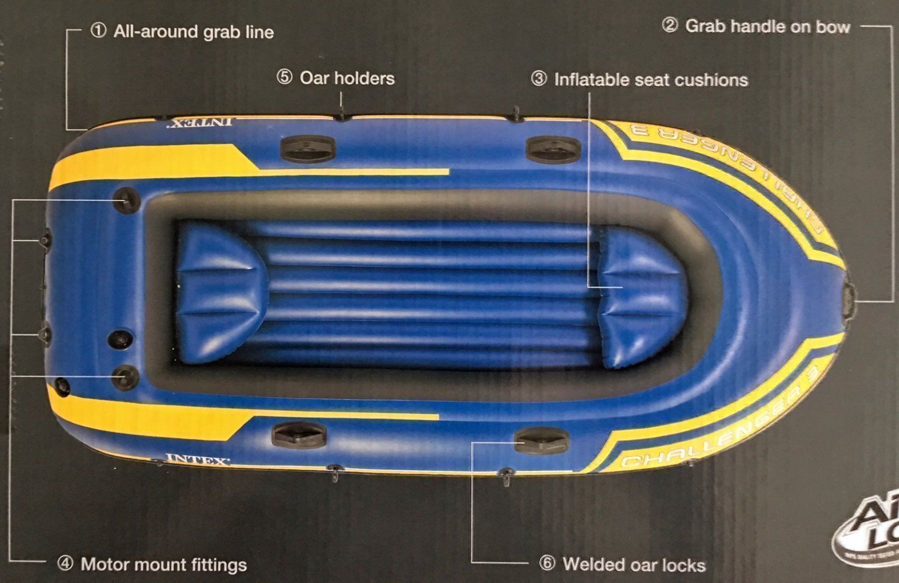 Barche: Schlauchboot Intex Challenger 3 Boat Set – Nuovo e nell'imballaggio originale da Beckenried venduto da angel-mountain 8