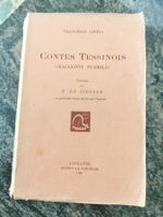 Contes Tessinois Francesco Chiesa Traduction De Ziegler 1924