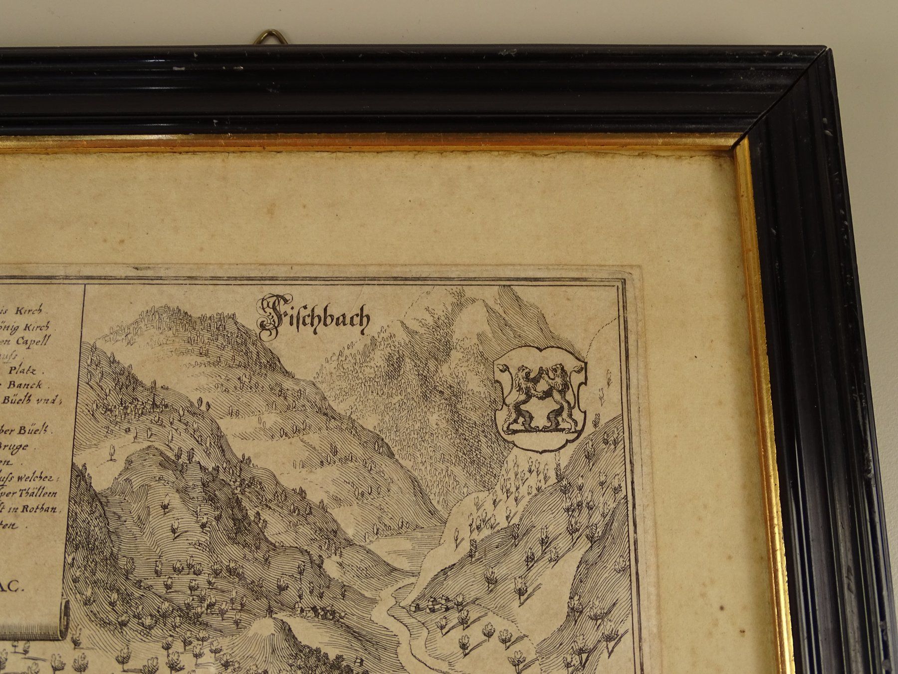 Incisioni: VIÈGE, VISP, FISCHBACH, KUPFERSTICH 1654 – Usato da Grüningen venduto da Kartensammler 4