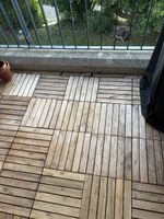 Holz Bodenplatten Set für Balkon und Terrasse gebraucht
