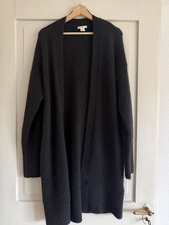 H&M Cardigan Mohair Wool Blend Black Size XS