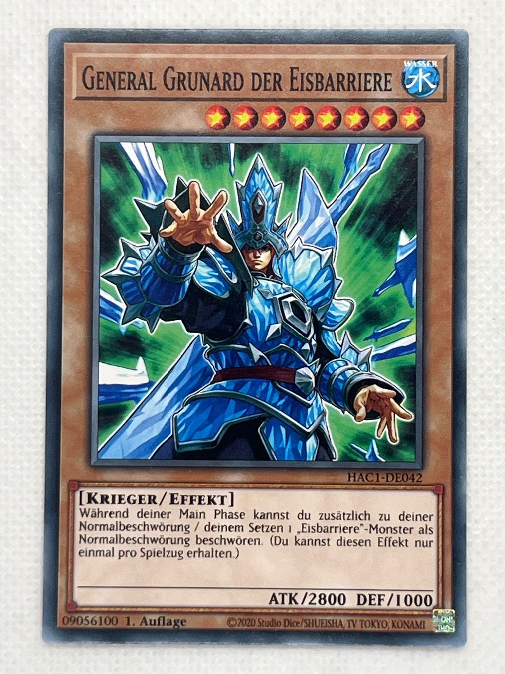 Yu-Gi-Oh! Karte: General Grunard der Eisbarriere - HAC1 (Gebraucht) in ...