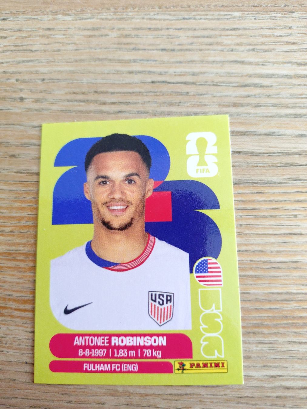 Carte collezionabili: Fussball Sticker USA 7 Antonee Robinson  – Nuovo e nell'imballaggio originale da Steinmaur venduto da Cinderella309