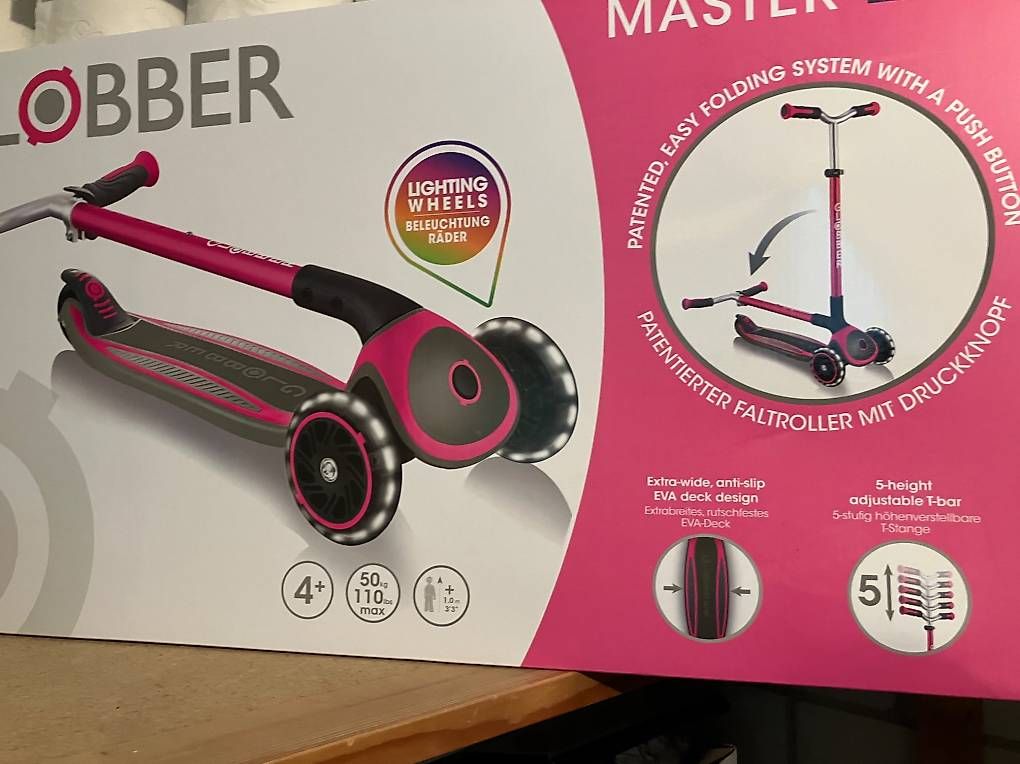Globber Kickboard: Scooter/Kickboard/Trottinet - Globber Masterlight pink – Nuovo e nell'imballaggio originale da Sursee venduto da Pierre-Emerick