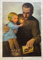 Viktor Rutz (1913-2008) Villiger Stumpen,  Vintage Reklame