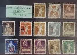 2476) 132-181, Aufbrauchsausgaben postfrisch Kt. 165.-