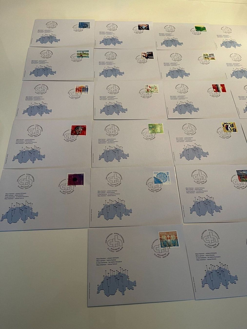 Tutti i francobolli: Mein Kanton / 2022 seltene FDC'S – Nuovo (secondo la descrizione) da Arch venduto da Karibu19
