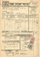 1935: Frachtbrief Eisenbahnmarken 1x Nr. 31/ 1Paar Nr. 53