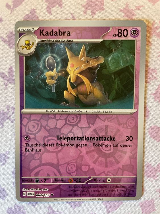 Kadabra 064/165 reverse Holo Pokemon 151 DE Kaufen auf Ricardo