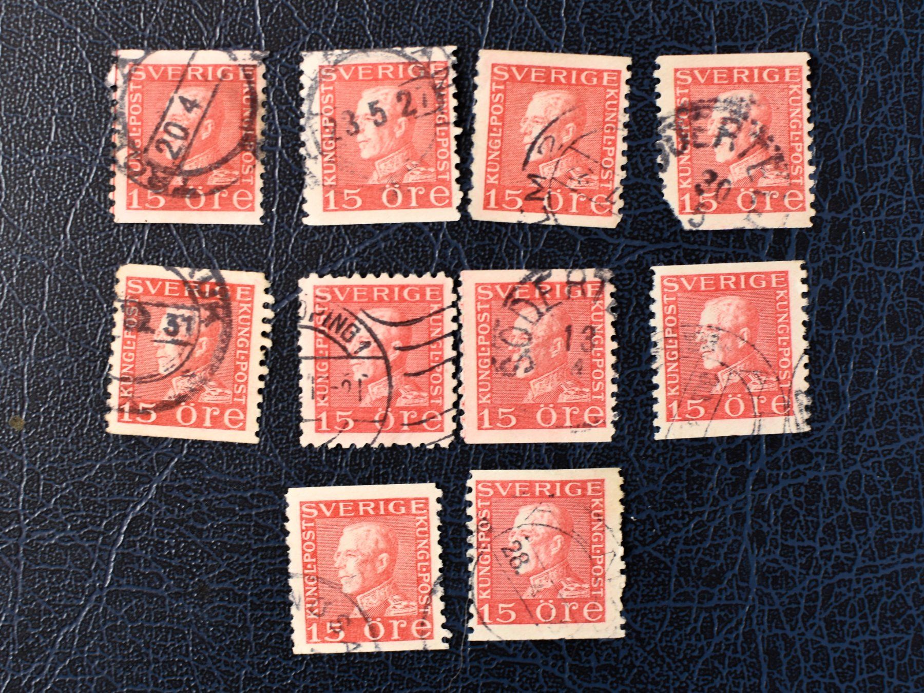 Tutti i francobolli: Lot timbres Suède Gustaf V – Usato da Belmont-sur-Yverdon venduto da bichet02