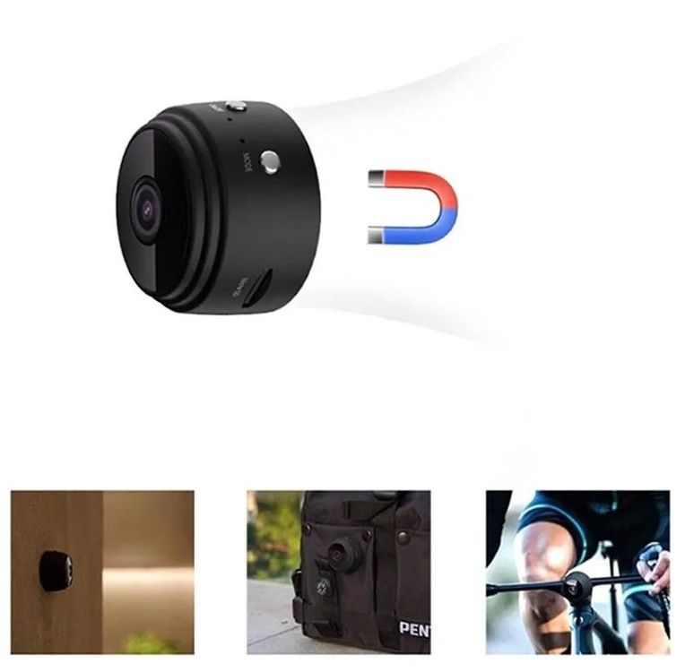 Mini Schwarze Magnetische Kamera - Full HD Drahtlose Überwachung