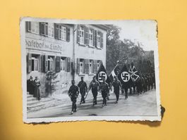 Foto Militär Soldaten 2 Weltkrieg Gasthof Linde wo? (4)