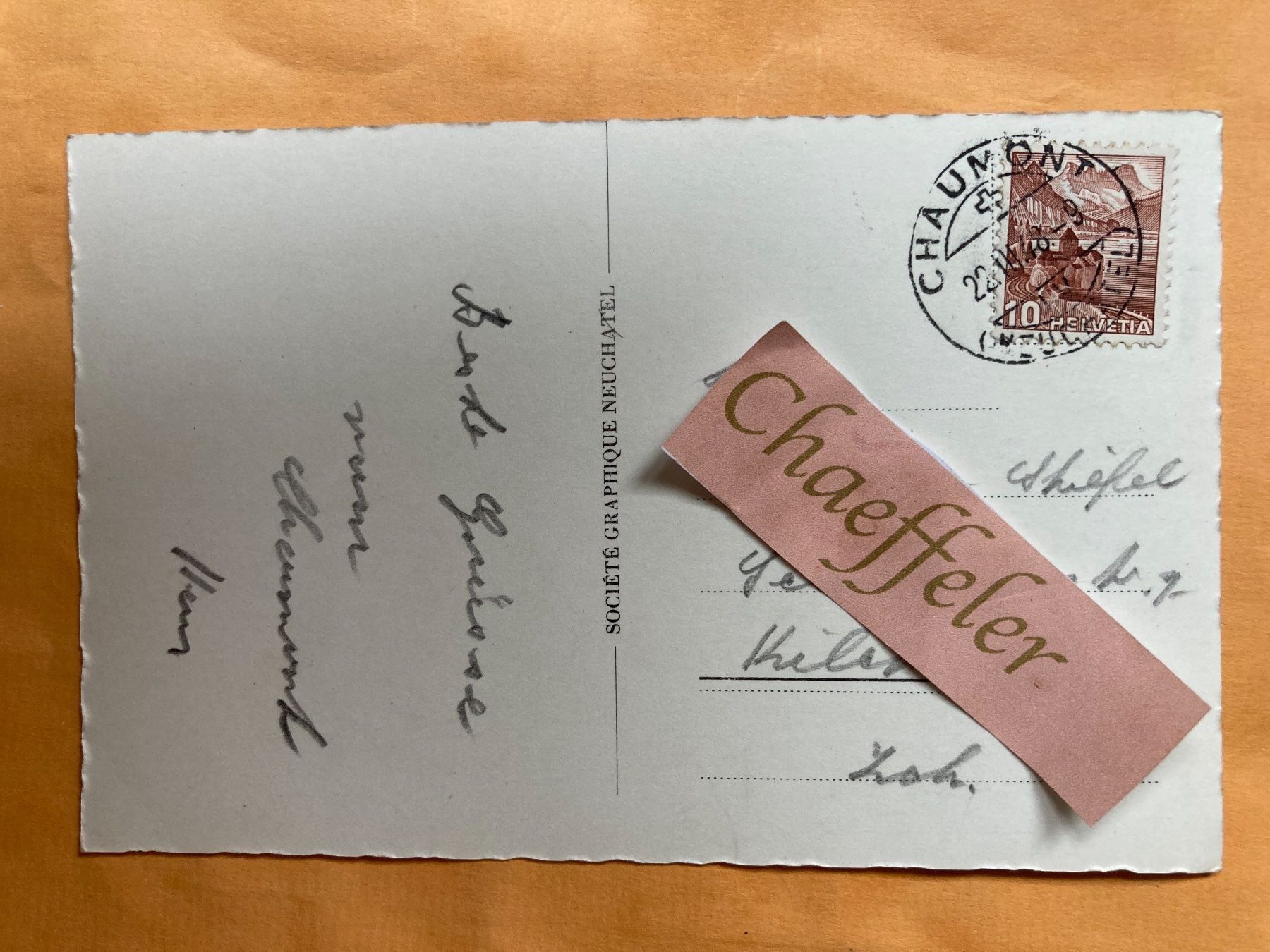 Cartoline postali: 1948.  2532 .-Le Grand Hôtel. – Usato da Zürich venduto da Chaeffeler 1