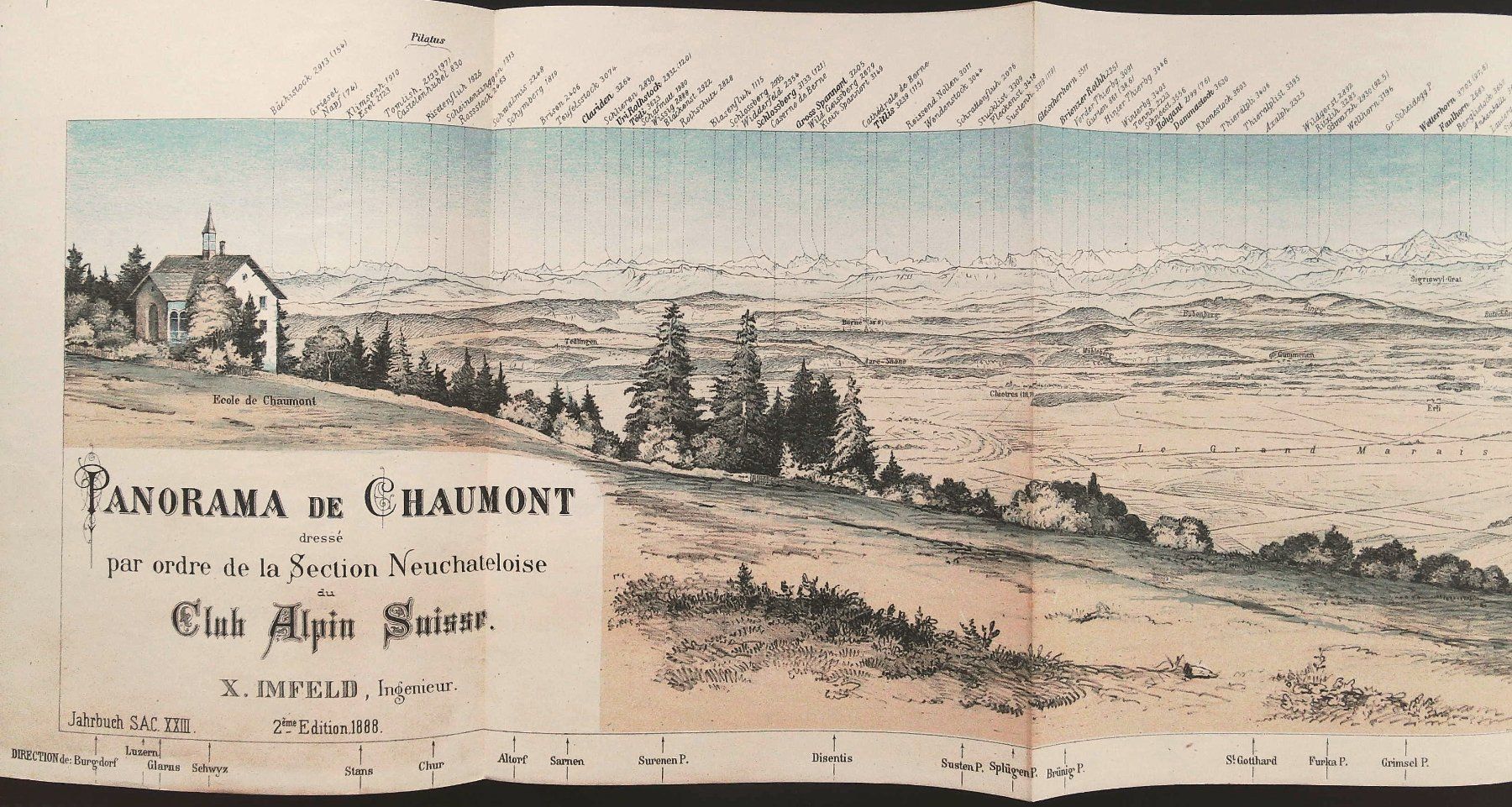Incisioni: Chaumont Panorama 1888 – Usato da Rafz venduto da Helvet32