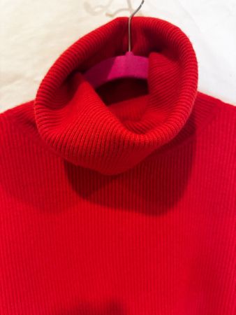 Roter Rollkragen100% Kaschmire Pullover Gr.L=112 cm, TOP