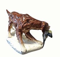 Grosse Keramik Figur Vintage, Jagdhund "Royal Dux"