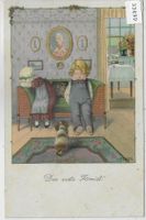 Der erste Zwist - Pauli Ebner - Litho