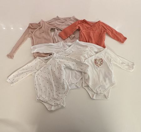 Set: 6x Baby Wickelbodys Langarm – Gr. 6M (67cm) – Bio-Baumw