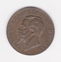 Italia 2 Centesimi 1867 M Vittorio Emanuele II