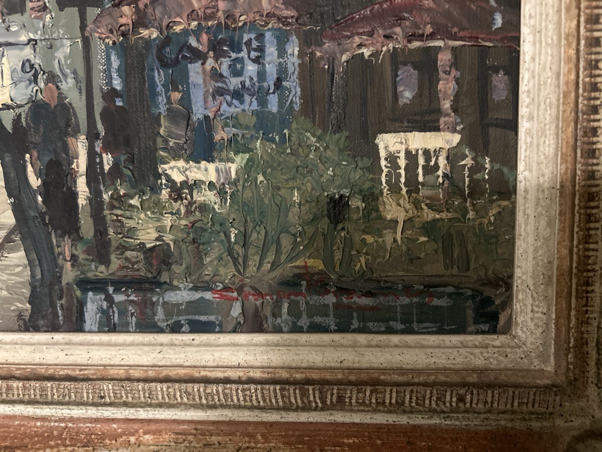 Gemälde: Ölgemälde Paris Strassenszene, Original, Simon Kramer – Gebraucht aus Glarus von KunstWerkEr-LS87 2