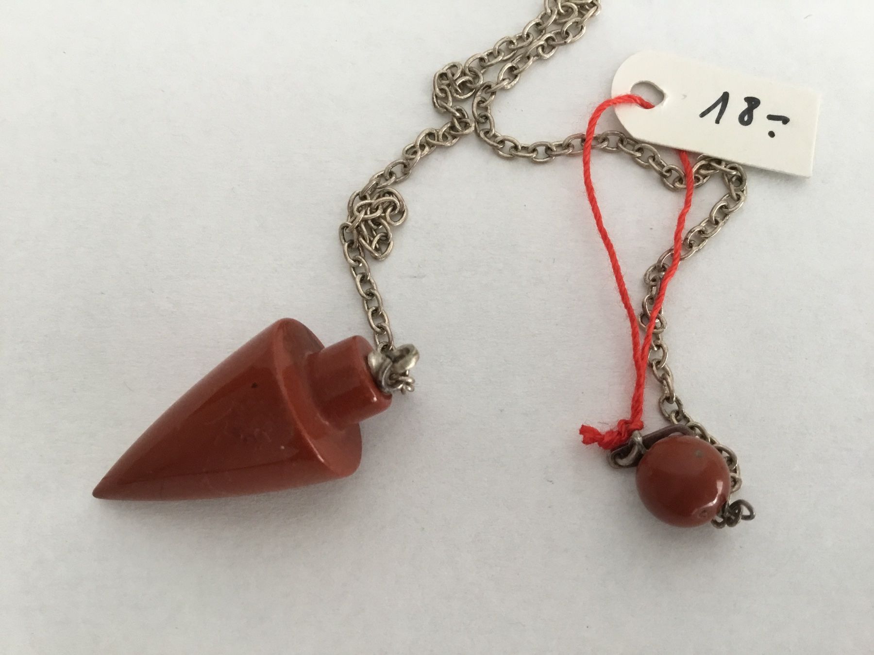 Minerali & Pietre curative: Pendel roter Jaspis – Nuovo e nell'imballaggio originale da Doppleschwand venduto da Fortuna5859