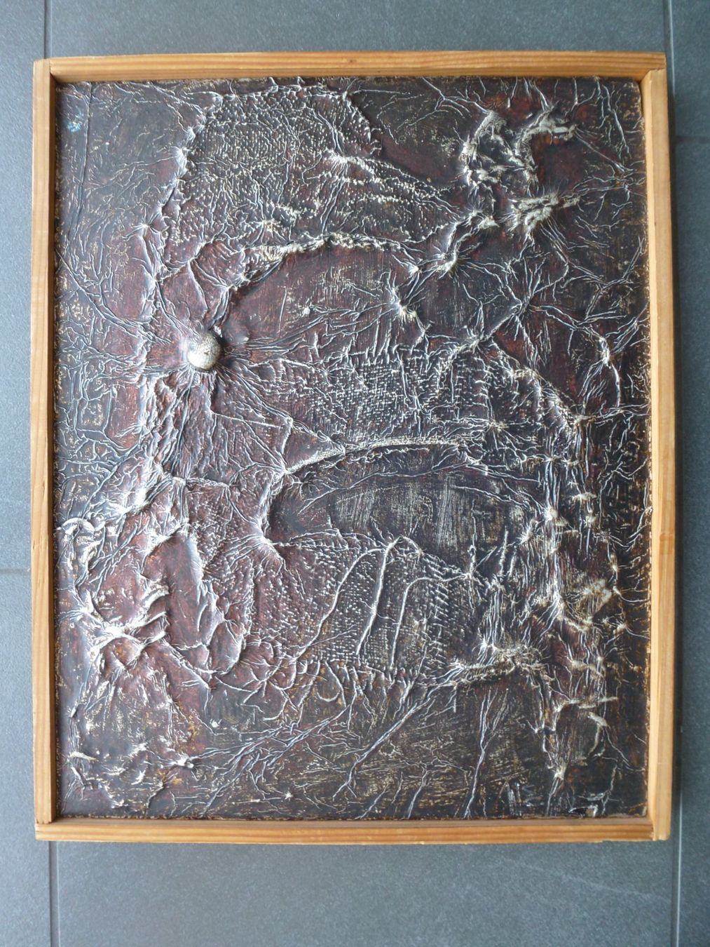 Dipinti: Abstrakte Textilcollage versilbert /   W. Emsh – Usato da Esslingen venduto da eintagammeer