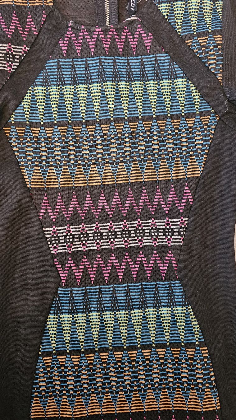 H&M Vestiti: Kleid, Gr. XS, schwarz bunt gemustert – Nuovo (secondo la descrizione) da Baden venduto da MiaNy 4