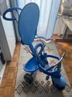 Dreirad Kinder blau mit Dach und Schiebestange guter Zustand