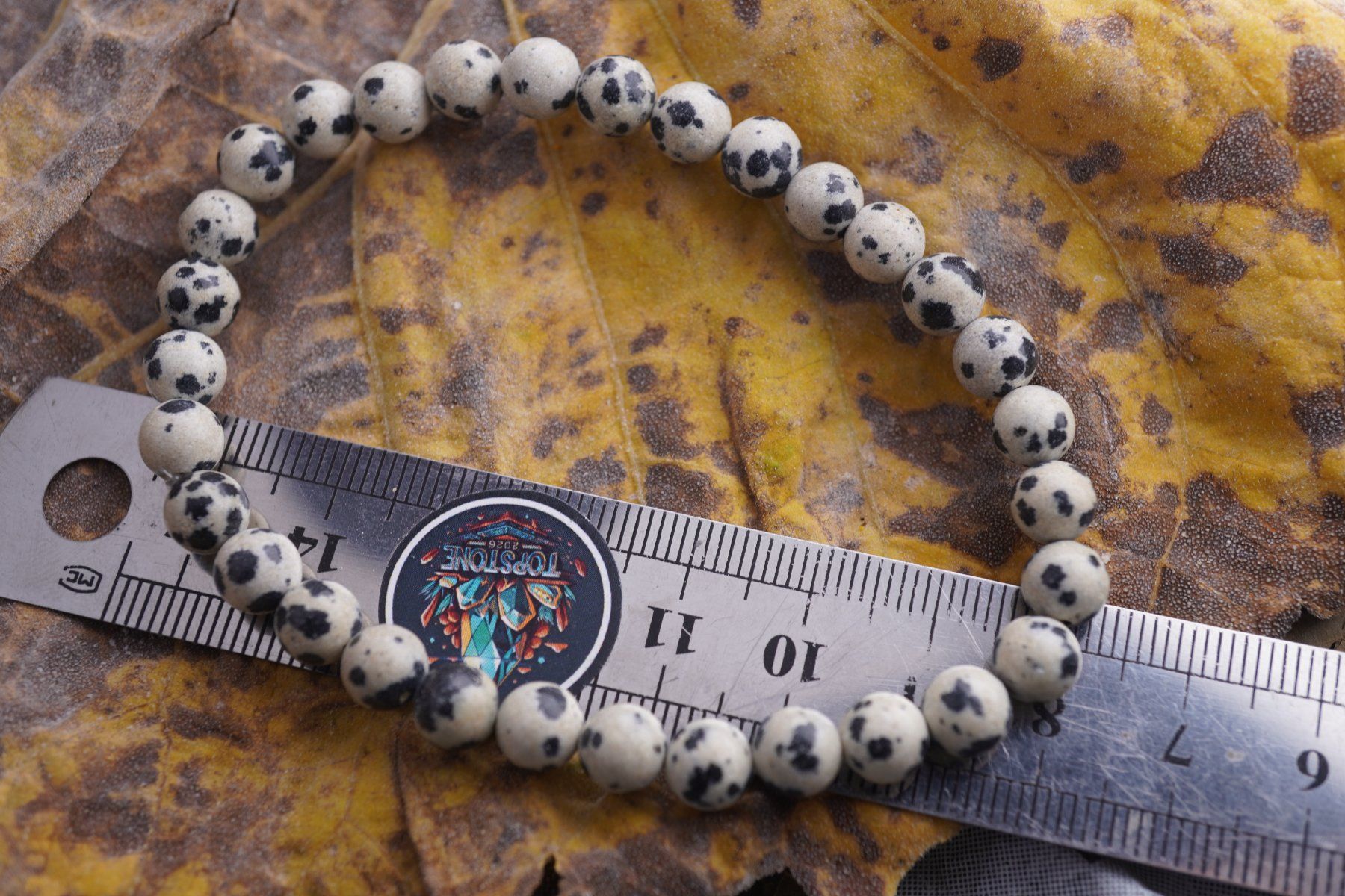 Minerali & Pietre curative: Dalmatiner Jaspis     Kugel Armband – Nuovo e nell'imballaggio originale da Eschenbach SG venduto da topstone 4