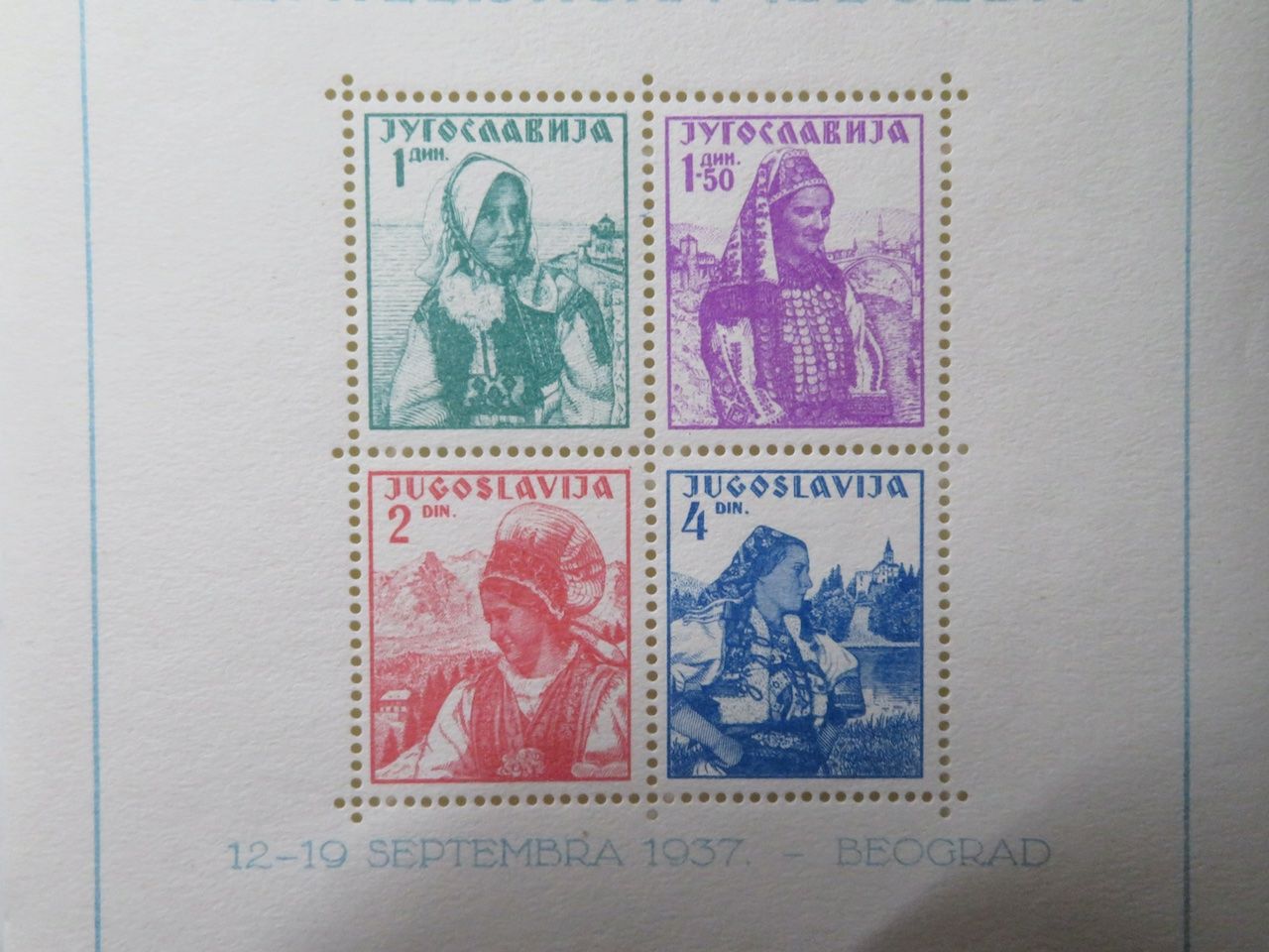 Alle Briefmarken: Jugoslawien Block 1** 1937 – Neu (gemäss Beschreibung) aus Spreitenbach von heitersberg54 1