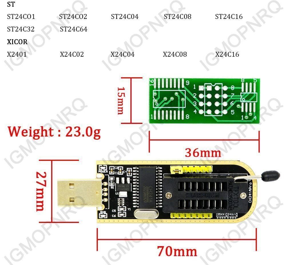 Componenti elettronici: Module de programmation Flash BIOS USB Programmiermodul – Nuovo e nell'imballaggio originale da Delemont venduto da Superchoice 3