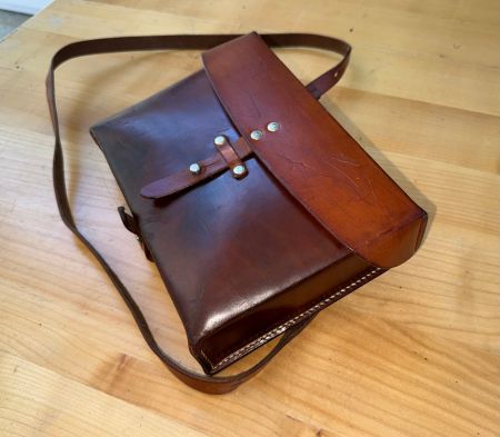 Militär Kartentasche echt Leder Karten Tasche  CH Armee 1977