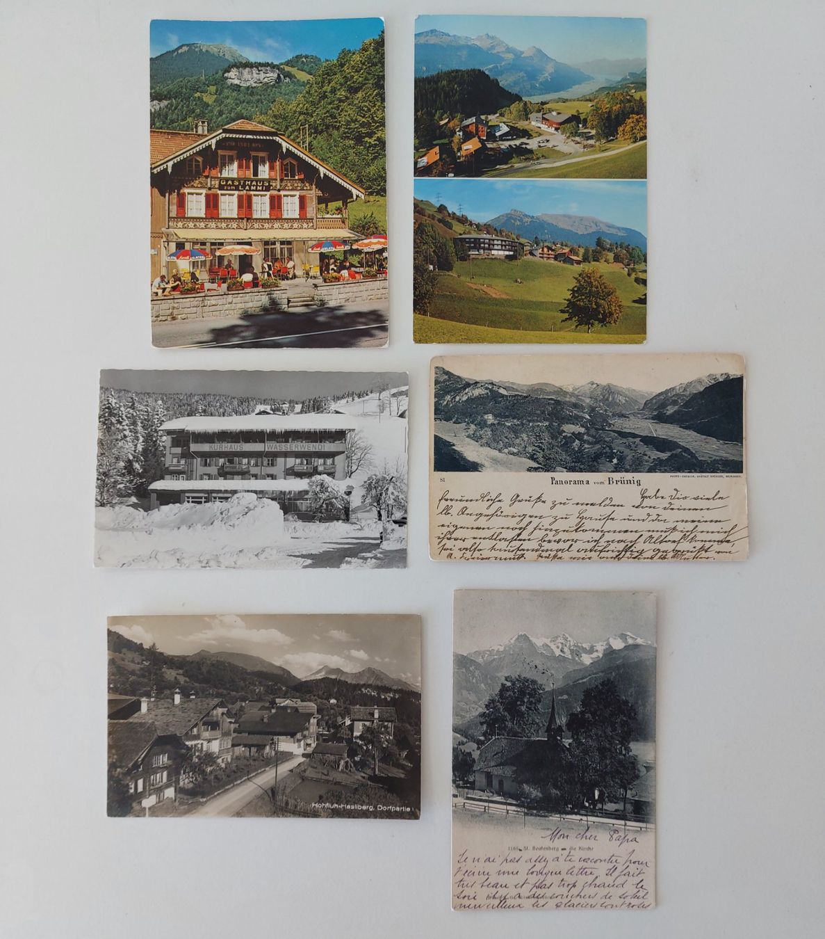 Cartoline postali: 6 AK Ansichtskarten Hasliberg Brünig Beatenberg Meiringen – Usato da Schenkon venduto da Uhu007