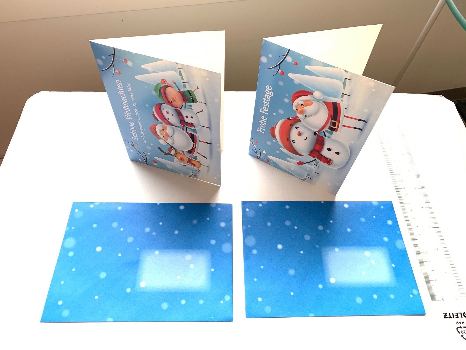 Karten: NEU Set 2 Weihnachtskarten Doppelkarten 2 Stück mit Couvert – Neu und originalverpackt aus Auenstein von mar_8mxd 2
