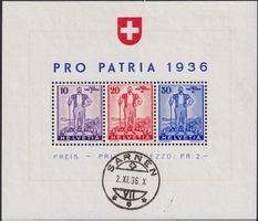 1936, W8: Wunderschöner Block von SARNEN (OW), Kat: 300.-+