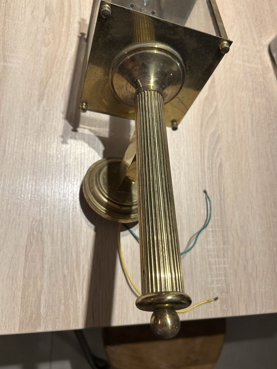 Lampen: Lanterne murale néoclassique, de la Maison Jansen 1940 – Gebraucht aus Thierrens von Bigla 7