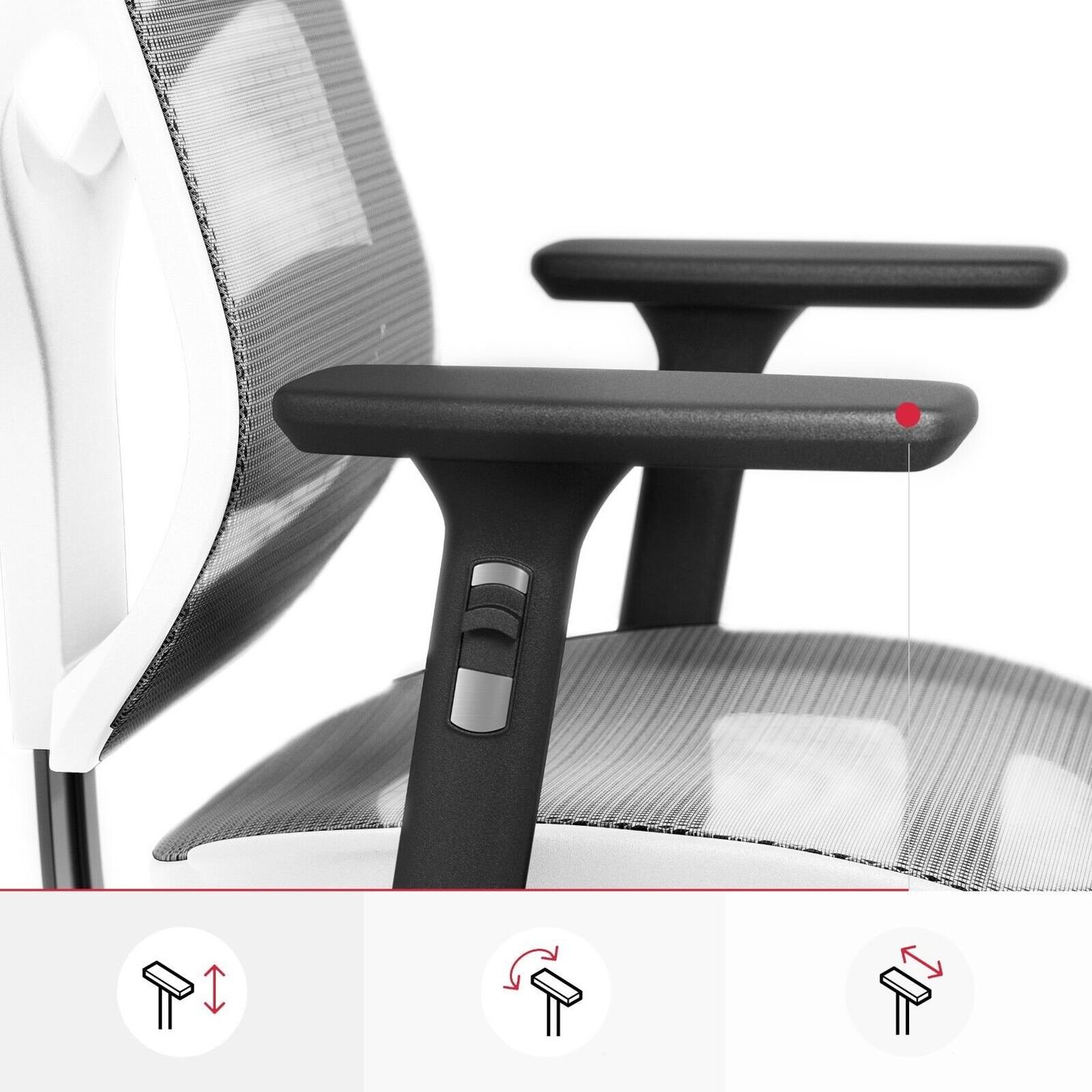 Sedie: Ergonomischer Schreibtischstuhl Diablo V-Basic - Weiss-Grau – Nuovo e nell'imballaggio originale da Wallenwil venduto da toesstal-vertrieb 5