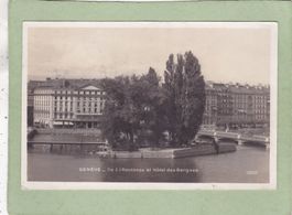 Genève Ile J.J. Rousseau et Hôtel des Bergues 1927