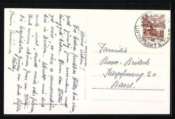 Cartoline postali: AK Heiden, Ortsansicht, 1948 – Usato da Berlin venduto da bartko-reher 1